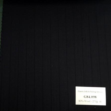 G84.098 Kevinlli V7 - Vải Suit 80% Wool - Xanh đen sọc